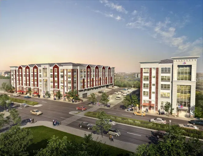 Meridia roselle park garages aerial view